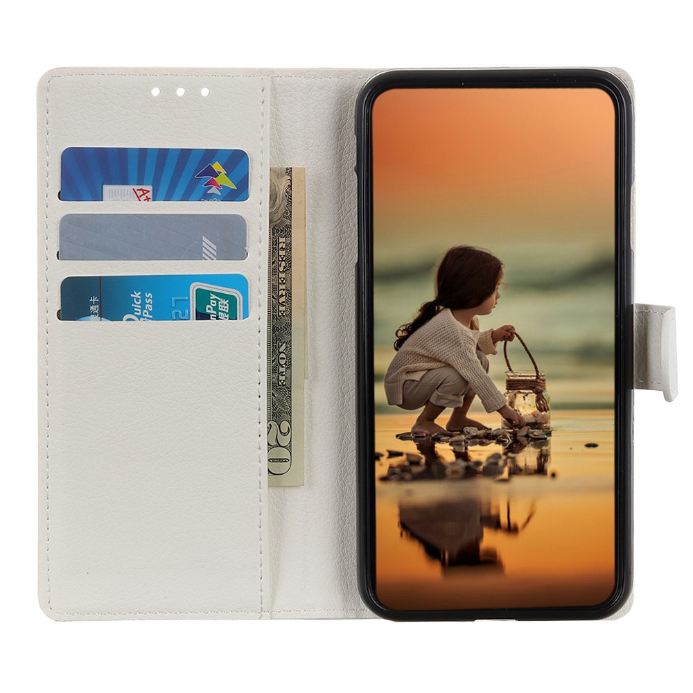 Litchi Skin Texture Wallet Leather Stand Protective Case for iPhone 12 Pro/12 Max 6.1 inch - White-10