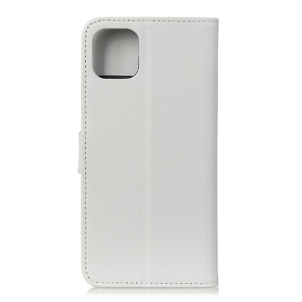 Litchi Skin Texture Wallet Leather Stand Protective Case for iPhone 12 Pro/12 Max 6.1 inch - White-2