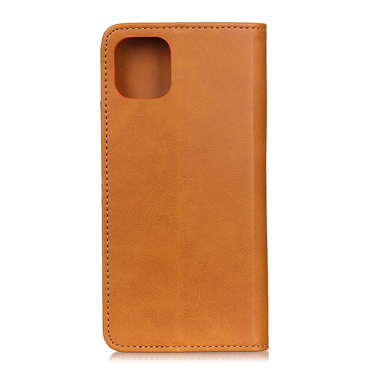 Auto-absorbed Split Leather Protection Case with Wallet for iPhone 12 Max/Pro 6.1 inch - Brown-3
