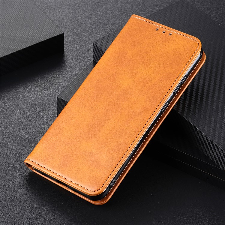 Auto-absorbed Split Leather Protection Case with Wallet for iPhone 12 Max/Pro 6.1 inch - Brown-9