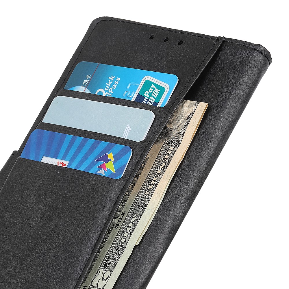 PU Leather Magnetic Wallet Stand Phone Shell for iPhone 12 Max/12 Pro 6.1 inch - Black-11