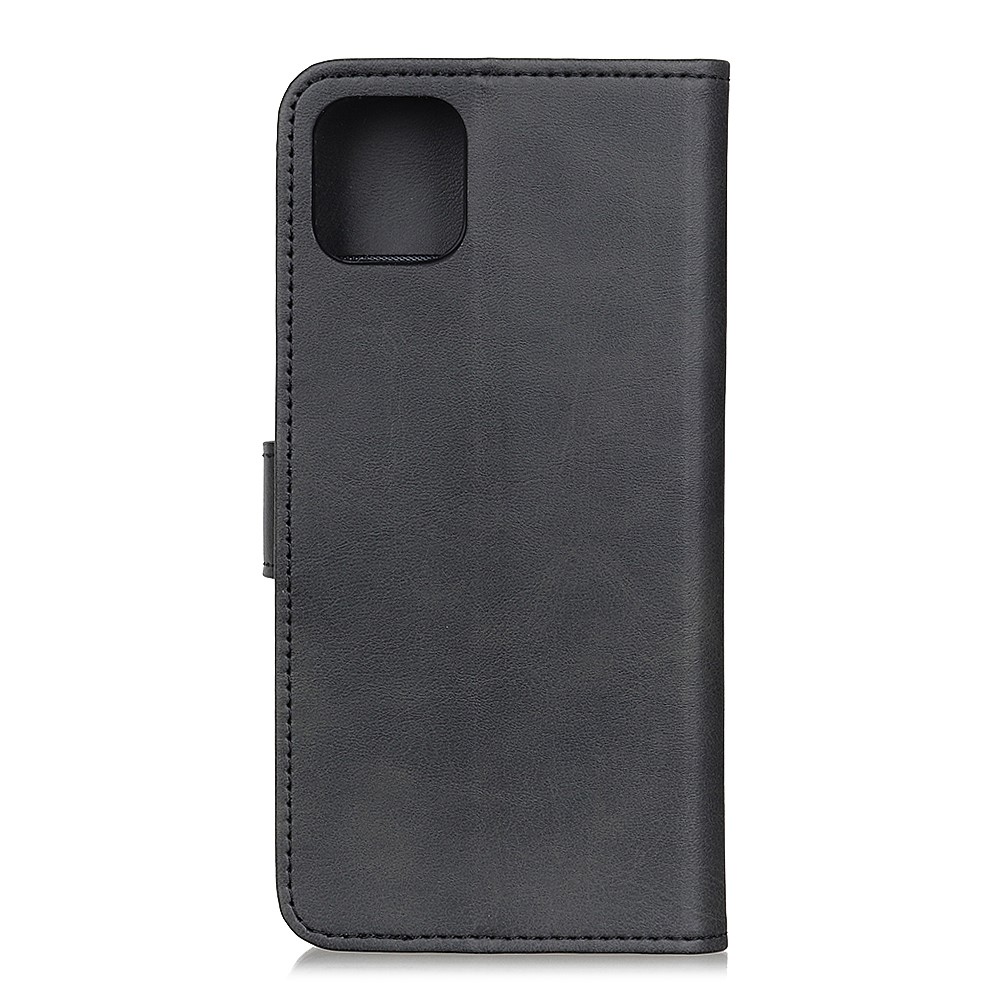 PU Leather Magnetic Wallet Stand Phone Shell for iPhone 12 Max/12 Pro 6.1 inch - Black-4