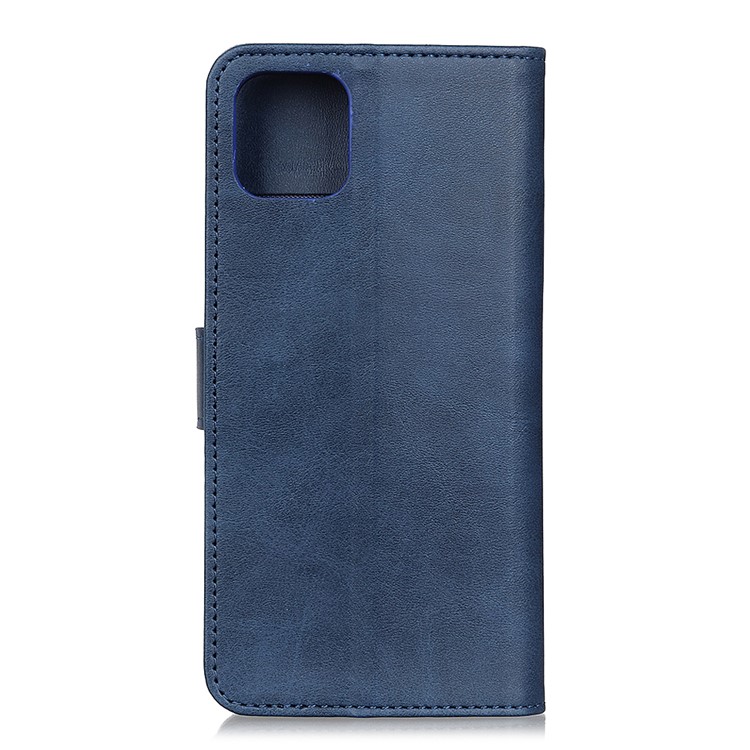 PU Leather Magnetic Wallet Stand Phone Shell for iPhone 12 Max/12 Pro 6.1 inch - Blue-4