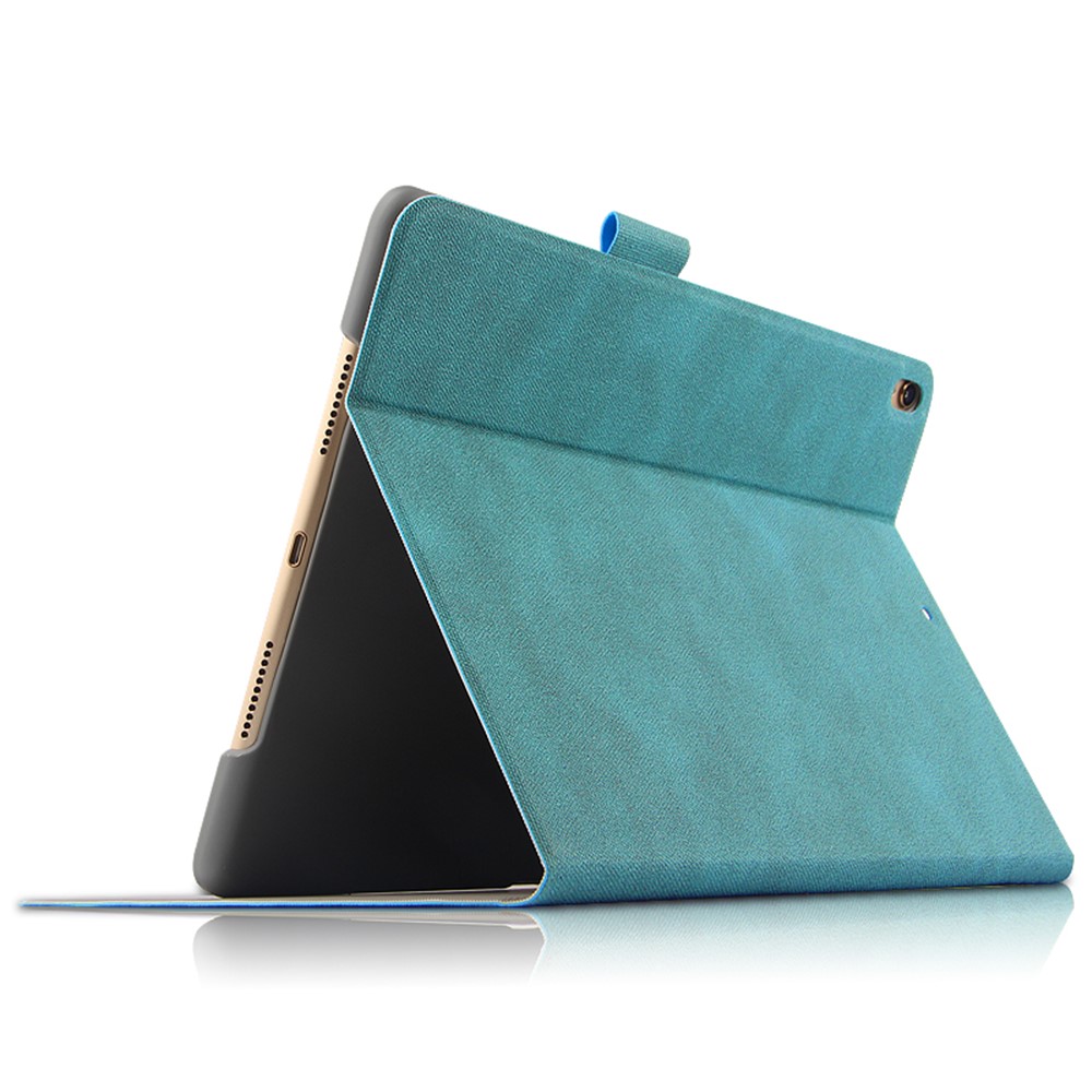 Imprint Deer and Quote PU Leather Stand Case for iPad Air 10.5 (2019) / Pro 10.5-inch (2017) - Blue-4