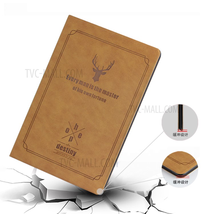 Ultra-thin Deer Pattern PU Leather + PC Tablet Protective Cover for iPad Pro 12.9-inch (2015)/iPad Pro 12.9 (2017) - Brown-5