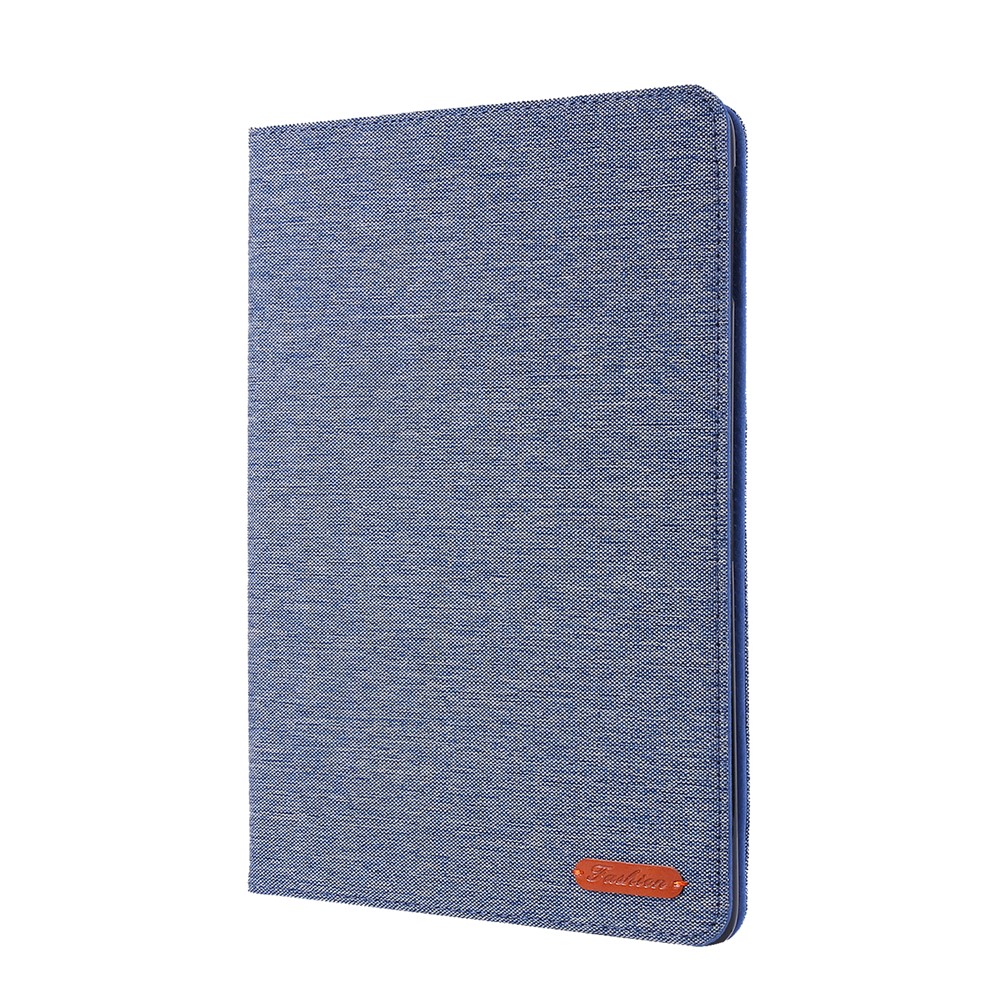 Cloth Texture Card Slots Stand Leather Protective Cover for iPad 9.7-inch (2018)/(2017) /iPad Air (2013)/Air 2 - Blue-6