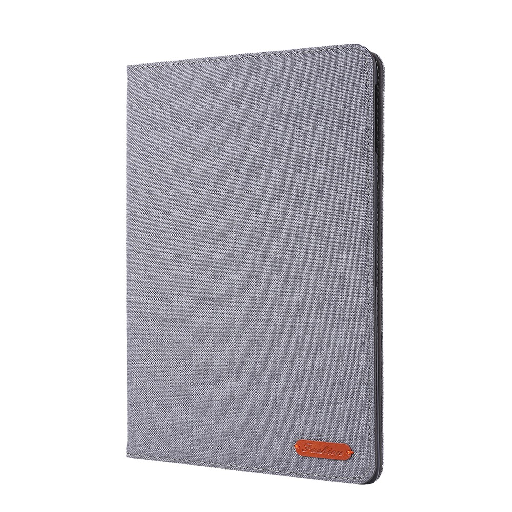 Cloth Texture Card Slots Stand Leather Protective Cover for iPad 9.7-inch (2018)/(2017) /iPad Air (2013)/Air 2 - Grey-3