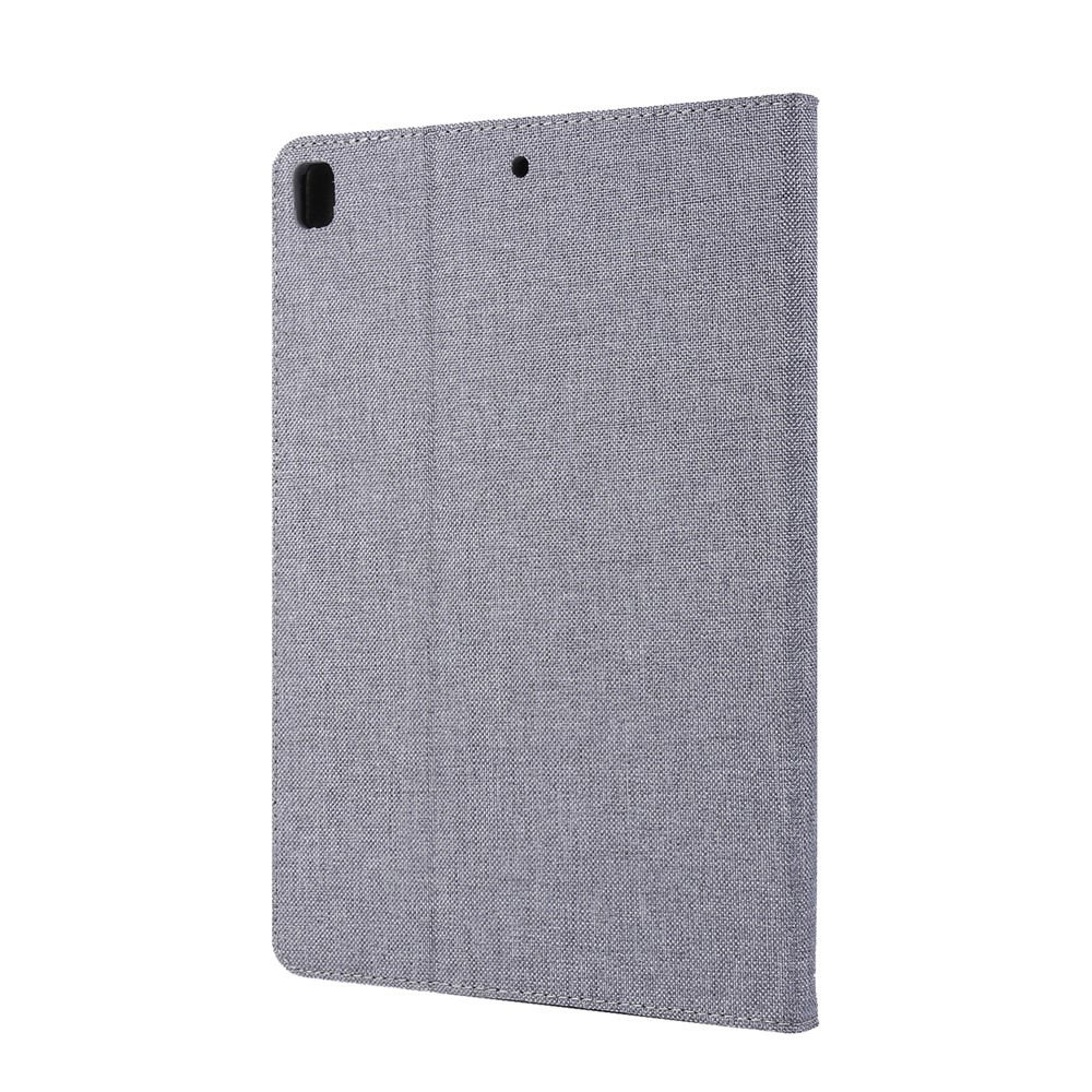 Cloth Texture Card Slots Stand Leather Protective Cover for iPad 9.7-inch (2018)/(2017) /iPad Air (2013)/Air 2 - Grey-4