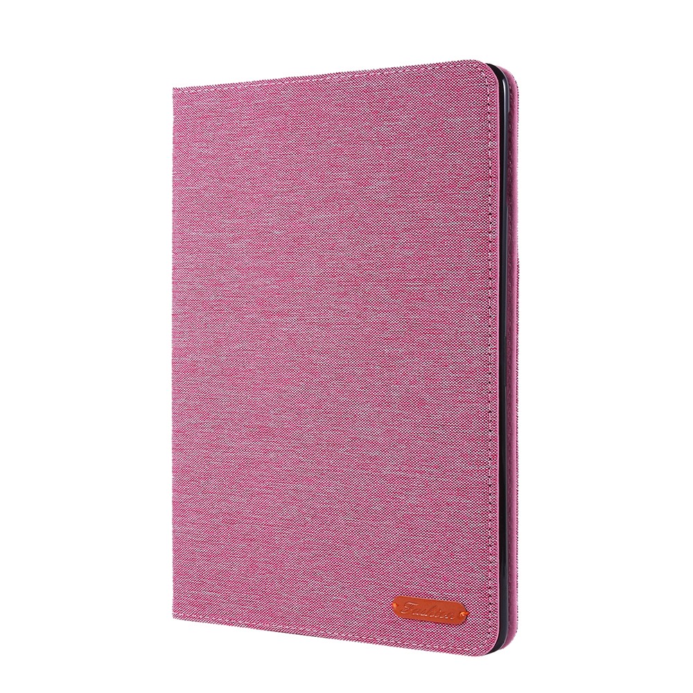 Cloth Texture Card Slots Stand Leather Protective Cover for iPad 9.7-inch (2018)/(2017) /iPad Air (2013)/Air 2 - Pink-3