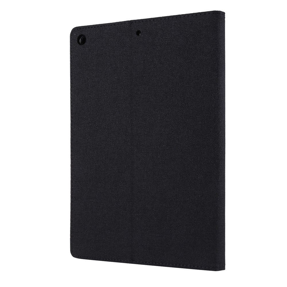 Emplacements Pour Cartes De Texture De Tissu Debout Cas Flip En Cuir Pour IPad 10.2 (2019) - Noir-6