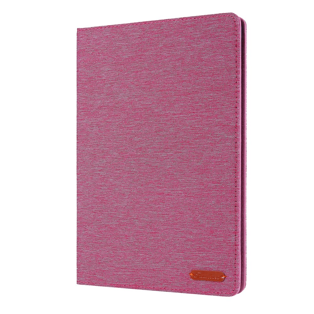 Cloth Texture Card Slots Stand Leather Flip Case for iPad 10.2 (2019) - Pink-3