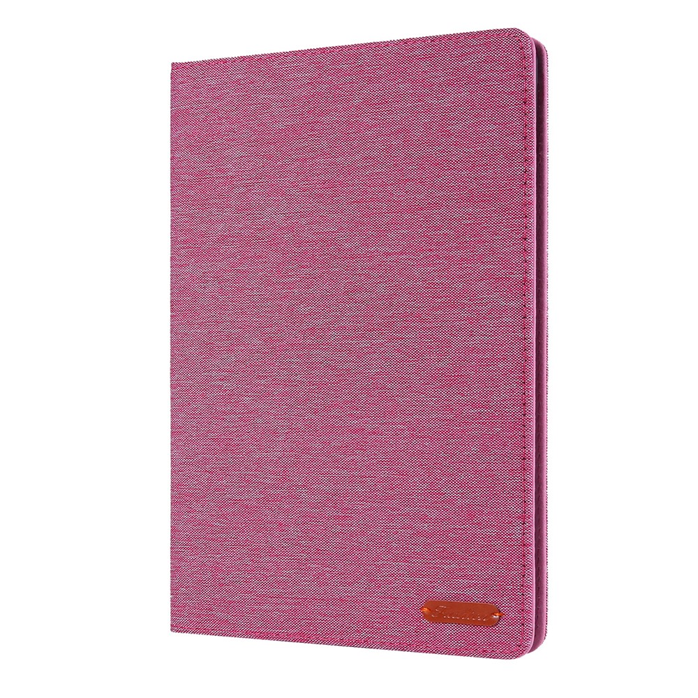 Texture De Tissu Slots Stand Cuir Flip Coque Pour IPad 10.2 (2020) (2019) - Rose