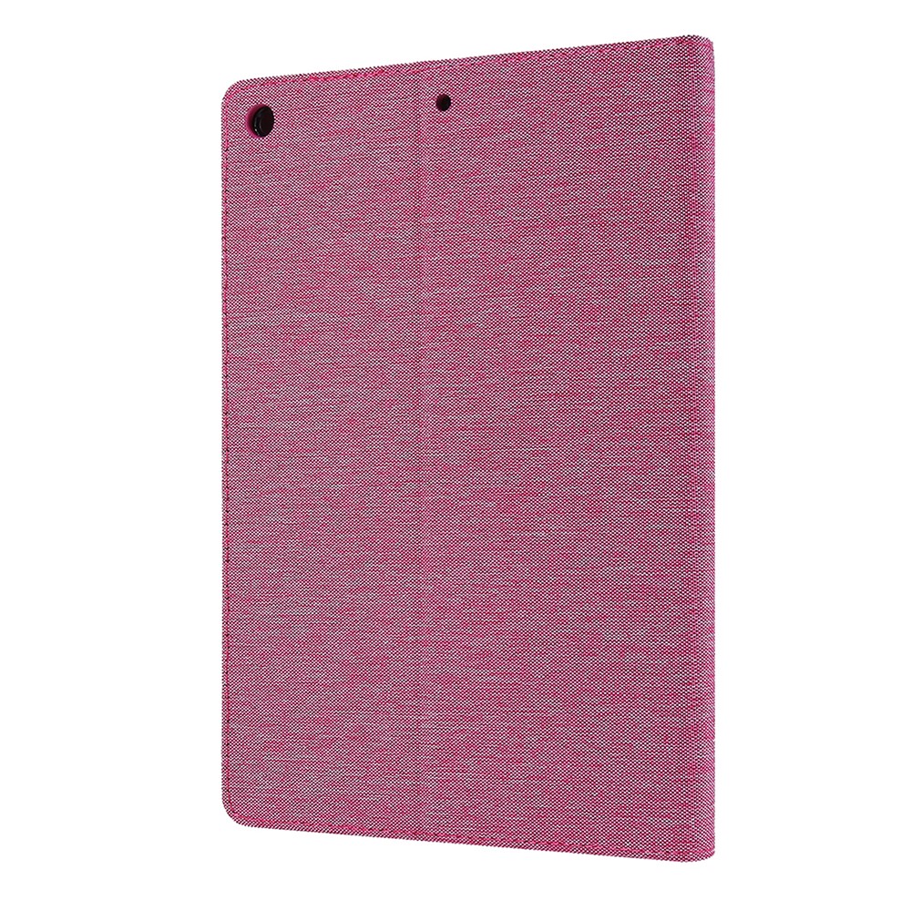 Cloth Texture Card Slots Stand Leather Flip Case for iPad 10.2 (2019) - Pink-4
