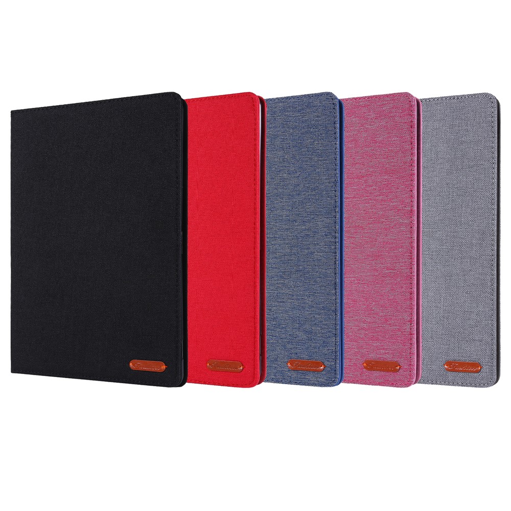 Cloth Texture Card Slots Stand Leather Flip Case for iPad 10.2 (2019) - Pink-6