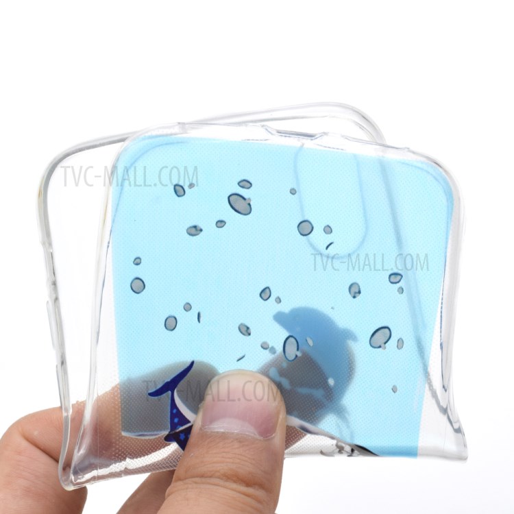 Creative Pattern Printing Clear TPU Phone Case for iPhone XS Max 6.5 inch - Dolphin-5
