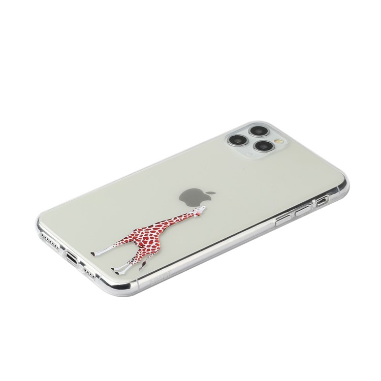 Шаблон Печати Мягкий TPU Крышка Телефона Для Apple Iphone 11 Pro 5,8 Дюйма - Жирафа-2