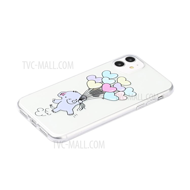 Cassa Del Telefono Mobile TPU Stampa Modello Per Apple IPhone 11 Da 6.1 Pollici - Palloncini A Forma Di Cuore-2