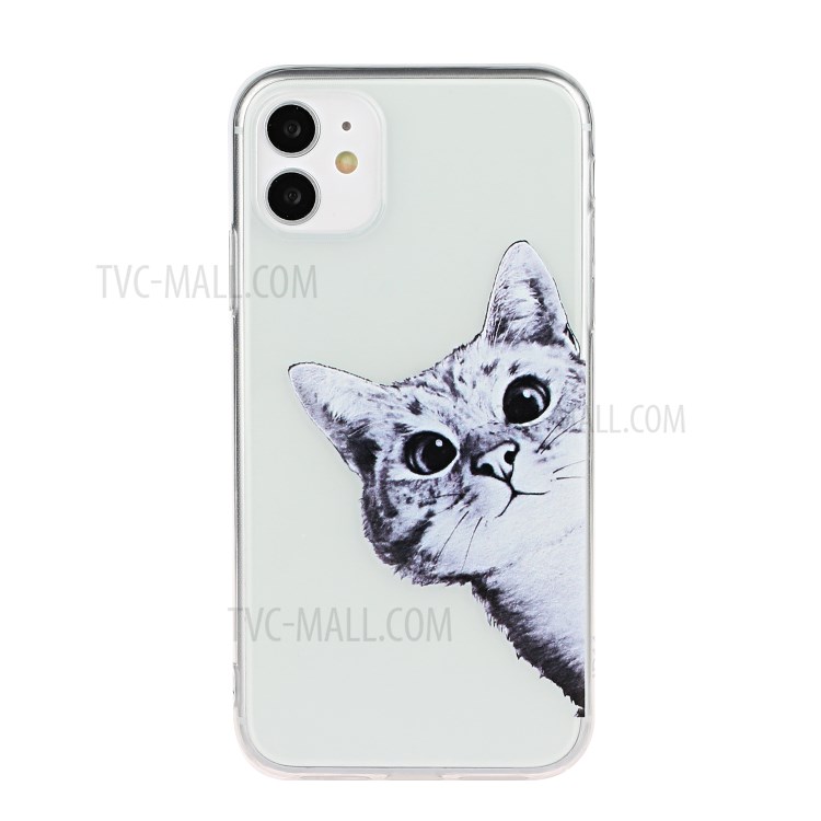 Шаблон Печать Мягкого ТП Мобильного Телефон Случае Для Apple Iphone 11 6,1 Дюйма - Кошка-1