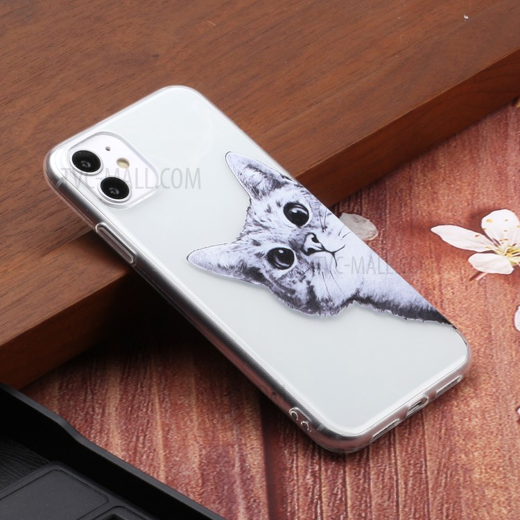 Custodia di Telefono Cellulare TPU Stampa di Pattern Per Apple Iphone 11 6,1 Pollici - Gatto