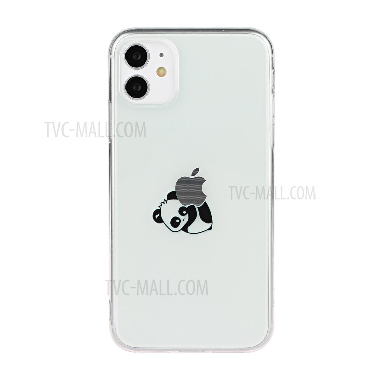 Шаблон Печать Мягкого ТП Мобильного Телефон Случае Для Apple Iphone 11 6,1 Дюйма - Лежа Панда-1