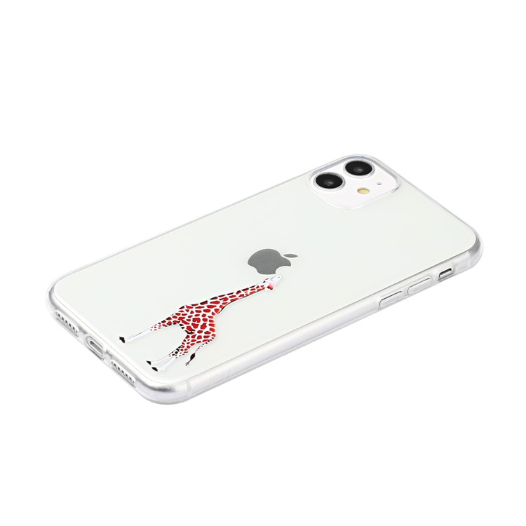 Pattern Printing Soft TPU Mobile Phone Case for Apple iPhone 11 6.1 inch - Giraffe-2