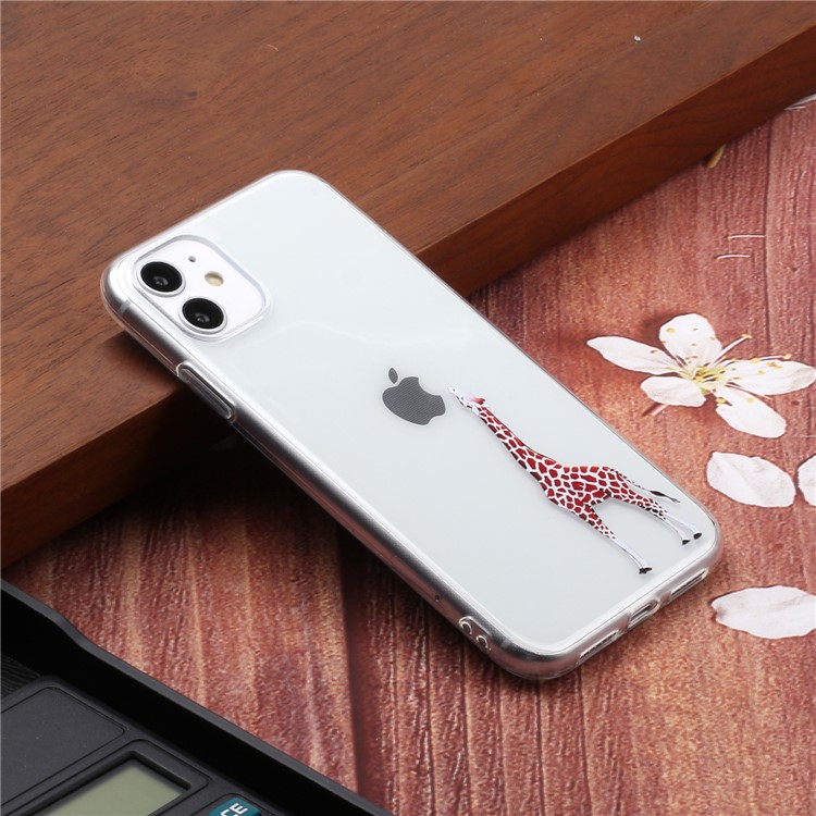 Pattern Printing Soft TPU Mobile Phone Case for Apple iPhone 11 6.1 inch - Giraffe-5