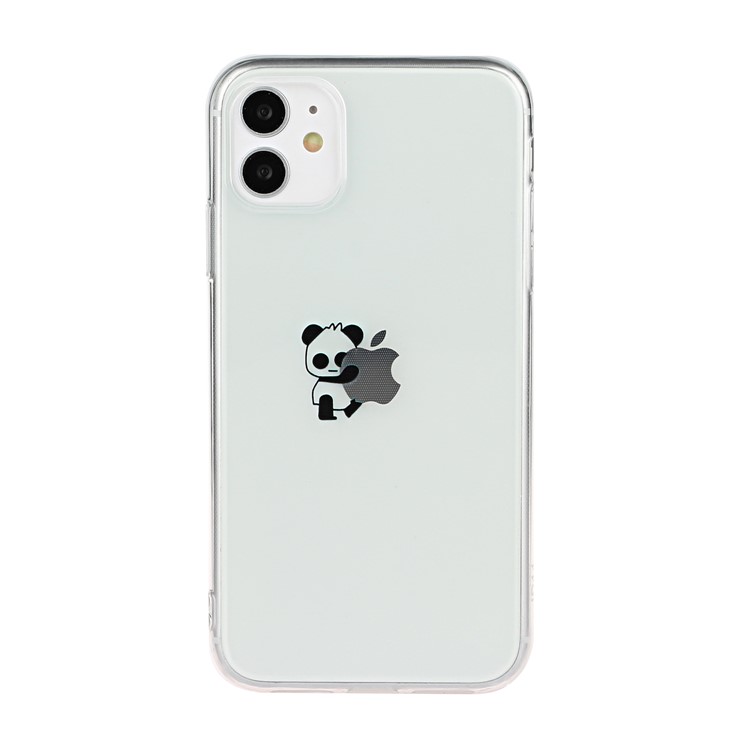 Pattern Printing Soft TPU Mobile Phone Case for Apple iPhone 11 6.1 inch - Standing Panda-1