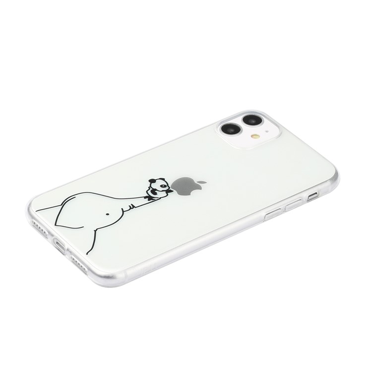 Musterdruck Soft TPU -mobilfunkkoffer Für Apple Iphone 11 6,1 Zoll - Elefant-2