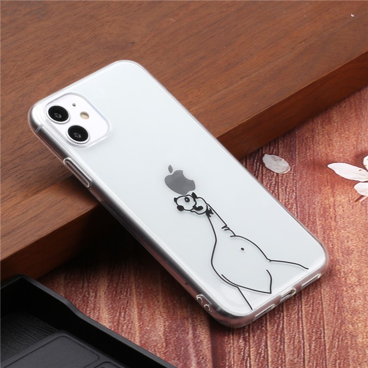 Musterdruck Soft TPU -mobilfunkkoffer Für Apple Iphone 11 6,1 Zoll - Elefant-5