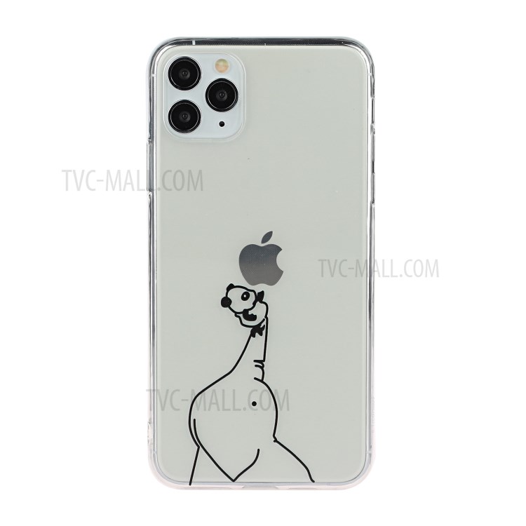 Creative Pattern Printing Clear TPU Phone Cover Case for iPhone 11 Pro Max 6.5 inch - Elephant-1