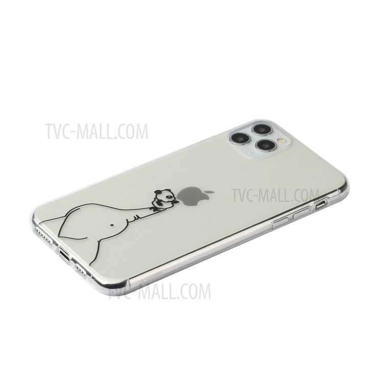 Creative Pattern Printing Clear TPU Phone Cover Case for iPhone 11 Pro Max 6.5 inch - Elephant-2