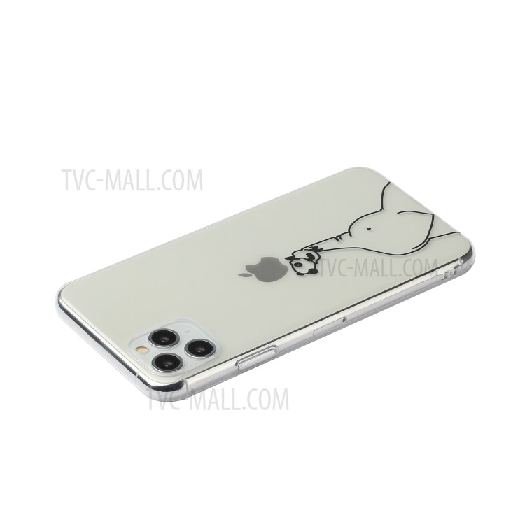 Creative Pattern Printing Clear TPU Phone Cover Case for iPhone 11 Pro Max 6.5 inch - Elephant-3