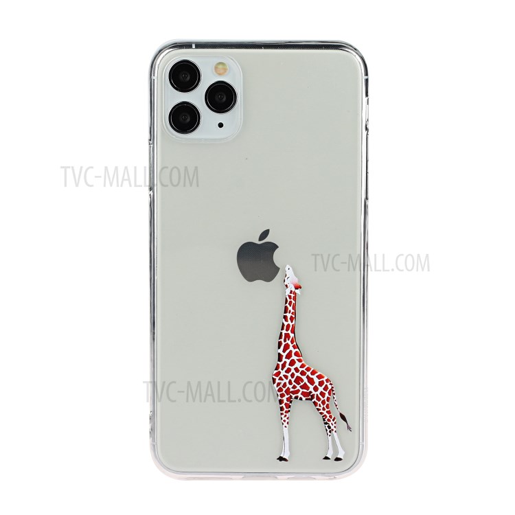Creative Pattern Printing Clear TPU Phone Cover Case for iPhone 11 Pro Max 6.5 inch - Giraffe-1