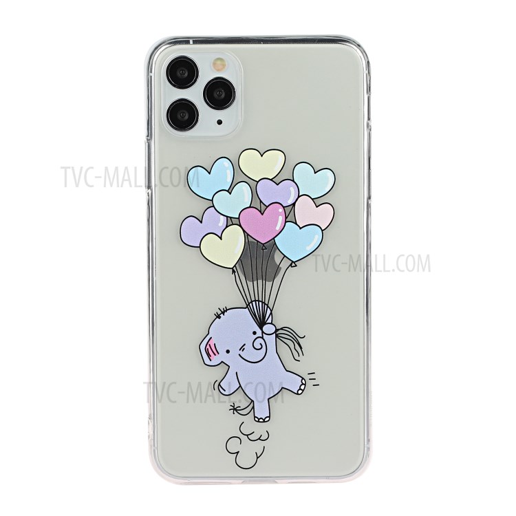 Creative Pattern Printing Clear TPU Phone Cover Case for iPhone 11 Pro Max 6.5 inch - Balloon-1