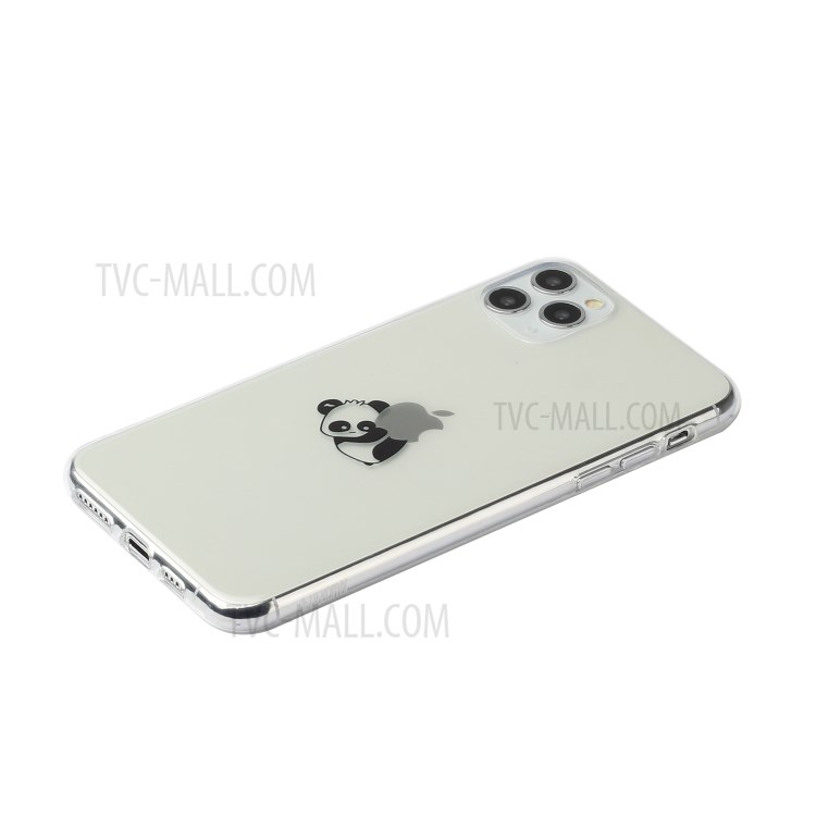 Creative Pattern Printing Clear TPU Phone Cover Case for iPhone 11 Pro Max 6.5 inch - Lying Panda-2
