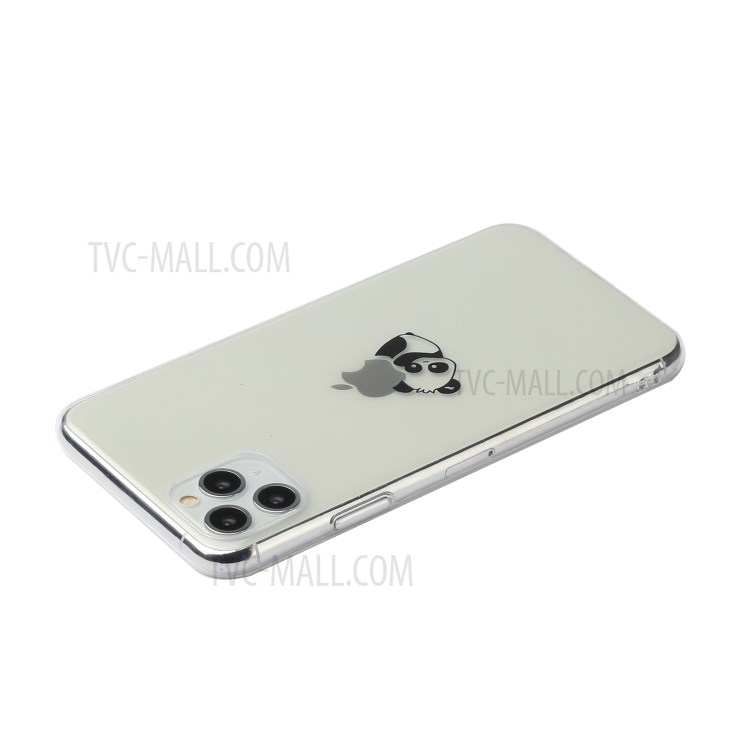 Creative Pattern Printing Clear TPU Phone Cover Case for iPhone 11 Pro Max 6.5 inch - Lying Panda-3