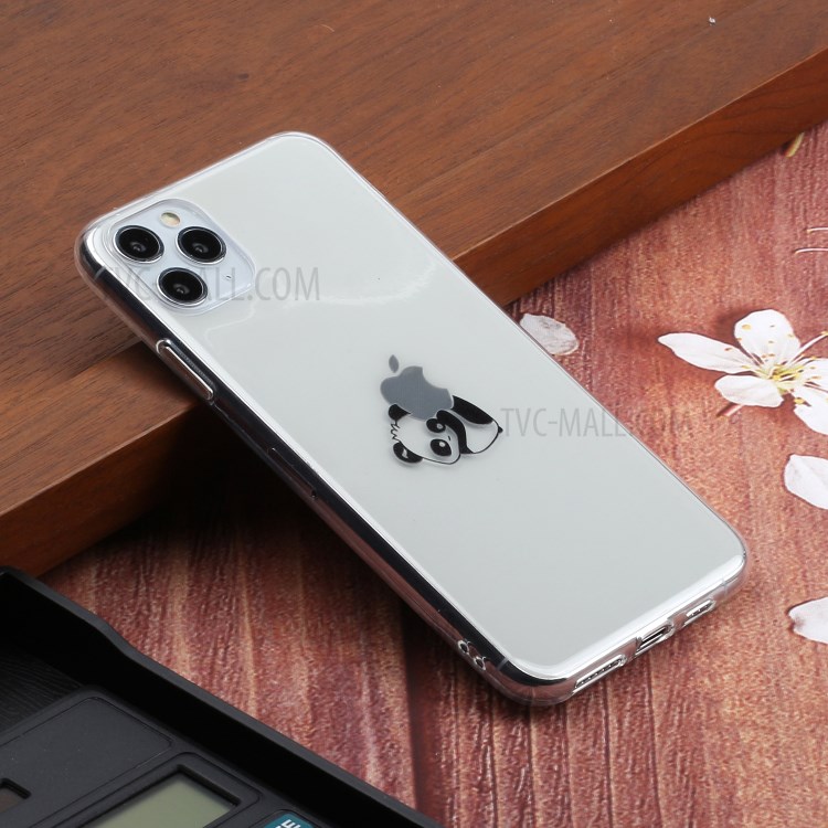 Creative Pattern Printing Clear TPU Phone Cover Case for iPhone 11 Pro Max 6.5 inch - Lying Panda-5