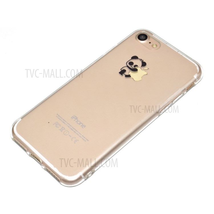Pattern Printing Soft TPU Cell Phone Cover for iPhone SE (2nd Generation)/8/7 - Sitting Panda-3