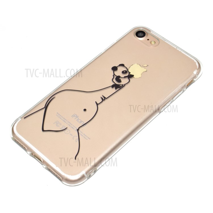 Pattern Printing Clear TPU Phone Case for iPhone 8 Plus/7 Plus 5.5 inch - Elephant-3