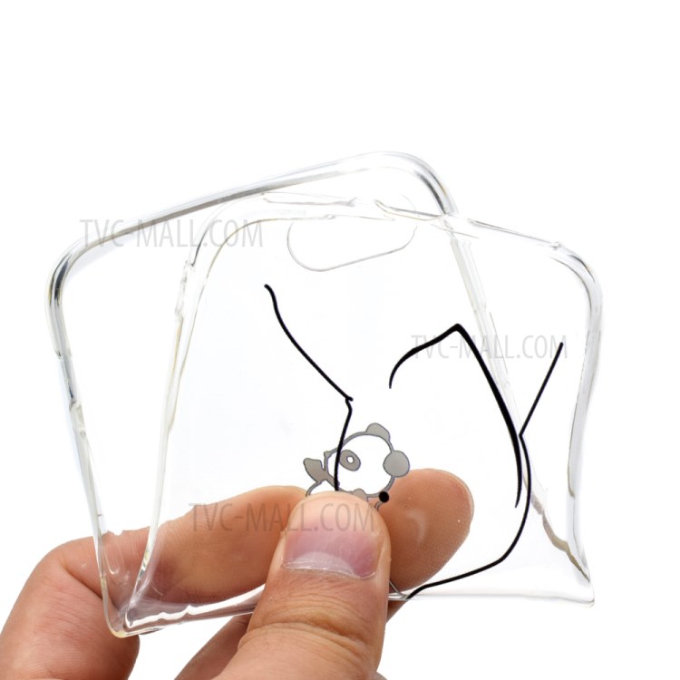 Pattern Printing Clear TPU Phone Case for iPhone 8 Plus/7 Plus 5.5 inch - Elephant-5