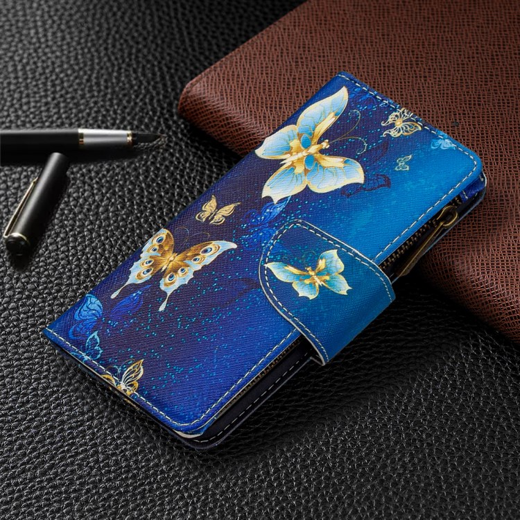 BF03 Pattern Printing Zipper Wallet Leather Protective Shell for iPhone XS Max 6.5 inch - Beautiful Butterfly-2
