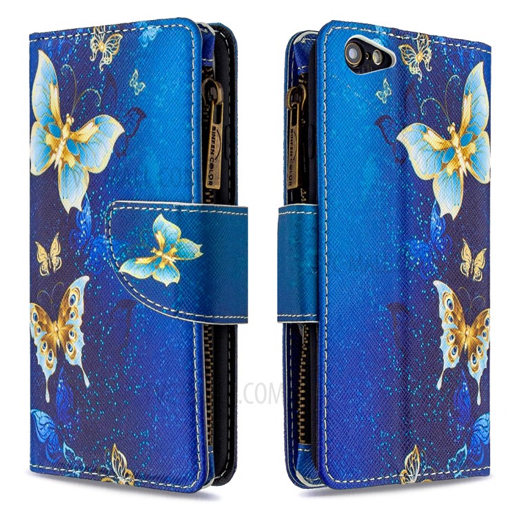 BF03 Pattern Printing Zipper Wallet Leather Protective Case for iPhone 6/6s 4.7-inch - Beautiful Butterfly-4