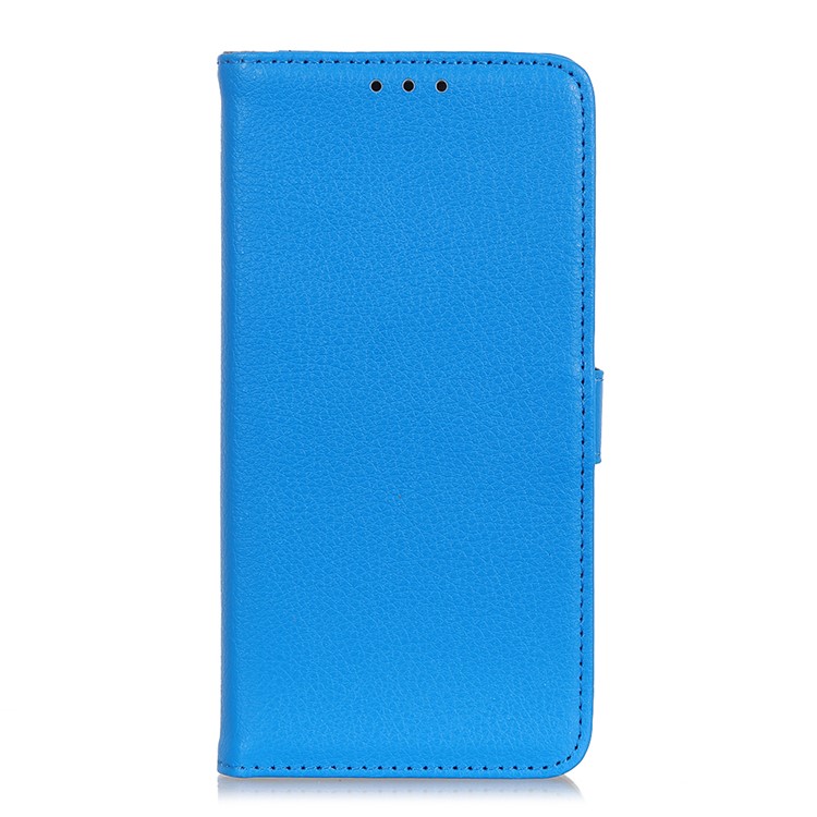 Shell en Cuir Magnétique Litchi Skin Pour Iphone 12 Pro / 12 - Bleu