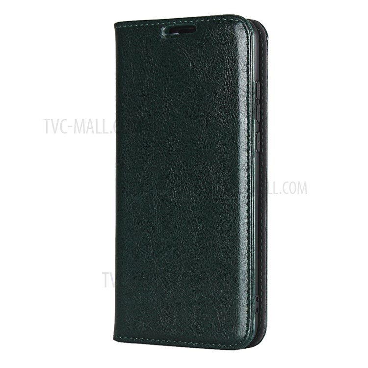 Crazy Horse Texture Genuine Leather Wallet Case for Huawei P30 Lite New Edition/P30 Lite/nova 4e - Green-2