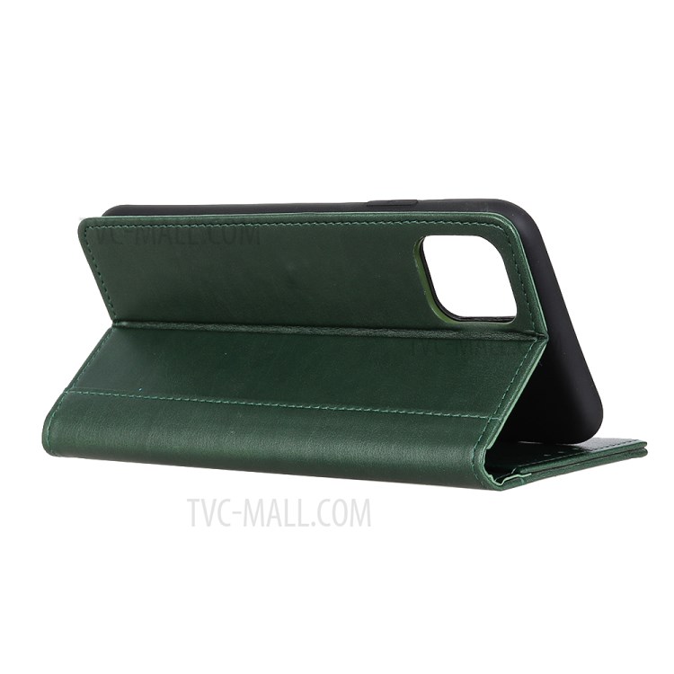Porte-monnaie En Cuir PU Accessoire Cas Stand Pour IPhone 12 Pro / Max 6.1 Pouces - Vert-11