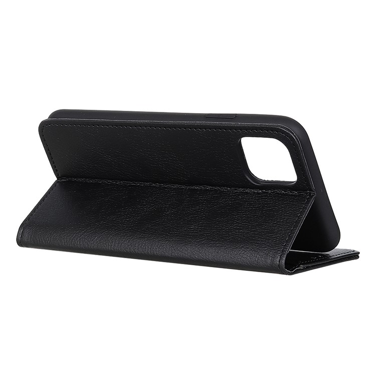 Auto-absorbed Litchi Grain Split Leather Cover for iPhone 12 Pro/Max 6.1 inch - Black-8