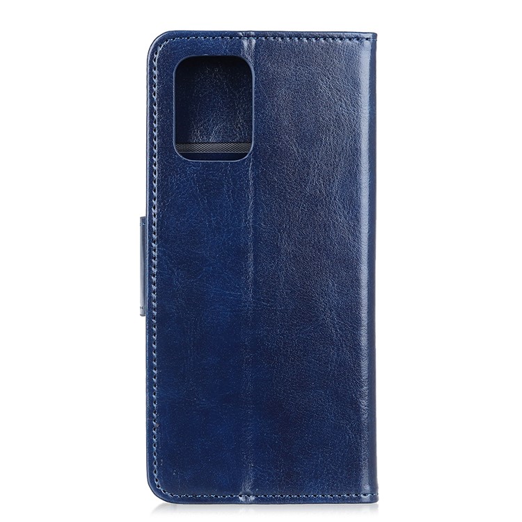 Couro De Cavalo Louco Tampa Original Para Iphone 12 Max / 12 Pro 6.1 Polegadas - Azul-3