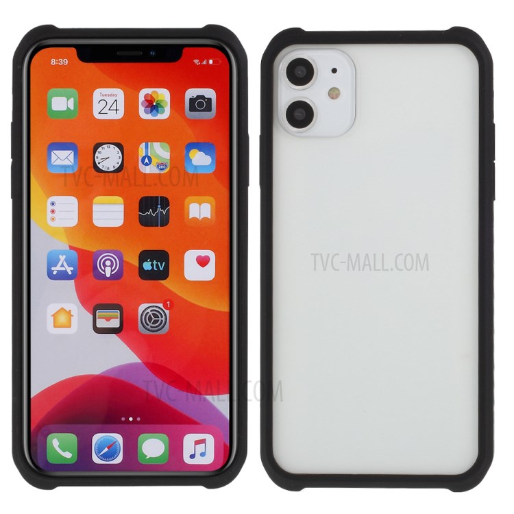 DIVI Tempered Glass + TPU Hybrid Case for iPhone 11 6.1 inch - Black-1