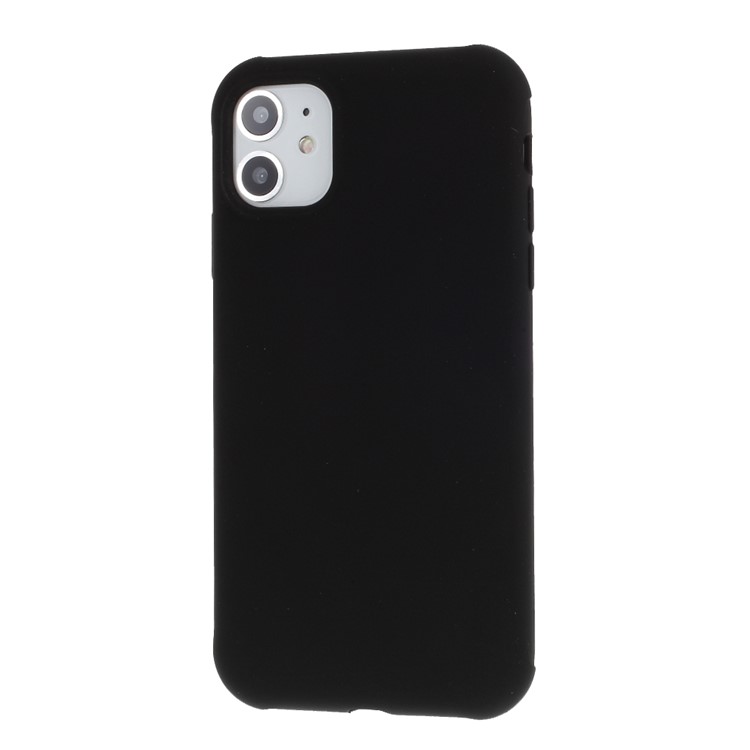 DIVI Shockproof Liquid Silicone Cover with Tempered Glass Screen Protector for iPhone 11 6.1 inch - Black-3