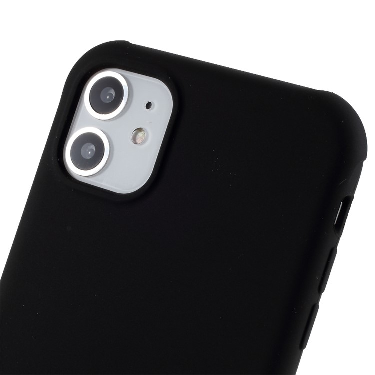 DIVI Shockproof Liquid Silicone Cover with Tempered Glass Screen Protector for iPhone 11 6.1 inch - Black-5